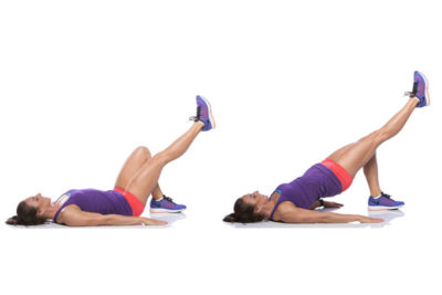 Woman doing gluteal muscle strengthening