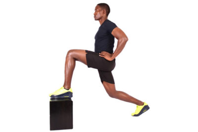 Man doing knee strengthening exercise